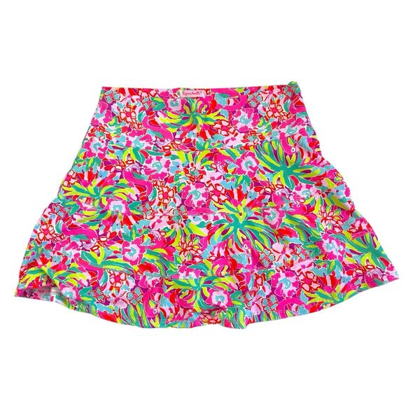 Rejane Monetti Flamingo Floral Skort Skirt S Tennis Pickleball Golf Athletic - Picture 2 of 12